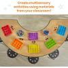 hand2mind Little Minds at Work Sound Segmenting Trays by Tara West, Phonemic Awareness, Science of Reading Manipulatives, Elkonin Boxes, Letter Sounds, Preschool Learning Activities (Set of 6)