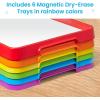 hand2mind Magnetic Dry Erase Activity Trays, Stackable Trays for Classroom, Magnetic Letter Trays, White Boards for Kids, Science of Reading Classroom Materials, Teacher Classroom Supplies