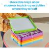 hand2mind Magnetic Dry Erase Activity Trays, Stackable Trays for Classroom, Magnetic Letter Trays, White Boards for Kids, Science of Reading Classroom Materials, Teacher Classroom Supplies