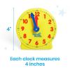 hand2mind Mini Geared Clock Classroom Set, Telling Time, Teaching Clocks, Learn to Tell Time for Kids, Analog Clock for Kids Learning, Classroom Clocks for Students (Set of 24)(Classroom Kit)