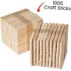 hand2mind Natural Wood Craft Sticks with Rounded Ends, Great for Homeschool Arts and Crafts, Waxing Supplies, Classroom Art Supplies, and Homeschool Supplies, 4-1/2 x 3/8 Inch (Pack of 1,000)(Zipped Bag)
