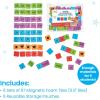 hand2mind Phonics Word-Building Magnetic Letter Tiles, Letter Recognition for Kindergarten, Letter Sounds, Phonics Manipulatives, Phonemic Awareness, Science of Reading Classroom Materials (Set of 6)