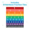 hand2mind Plastic Rainbow Fraction Tiles, Montessori Math Materials, Fraction Manipulatives, Unit Fraction, Fraction Bars Math Manipulatives, Fraction Games, Homeschool Supplies (Set of 51)