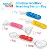 hand2mind Rainbow Fraction Measuring Spoons, Kids Montessori Kitchen Tools, Toddler Cooking Tools, Sensory Table Materials, Fraction Manipulatives, Homeschooling Supplies, Easter Baking (Set of 4)