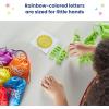 hand2mind Rainbow Lowercase Magnetic Letters, Plastic Magnetic Letters for Classroom, Alphabet Letters for Kids, Letter Recognition for Kindergarten, Word Building Letter Magnets for Kids (Set of 6)