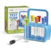 hand2mind Starter Science Lab – Flat Bottom Test Tubes with Lids, Six Tube Rack for Kids Experiments