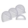 hand2mind 5314A Student Math Protractor, Clear, 20 Count (Pack of 1)