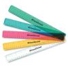 hand2mind Clear Multicolored 12” Safe-T Plastic Ruler Set, Safety Ruler with Inches, Centimeters, and Millimeters, Semi-Flexible Rulers Bulk for Classroom, School Supplies for Teachers (Set of 10)(0)
