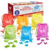 hand2mind Rainbow Lowercase Magnetic Letters, Plastic Magnetic Letters for Classroom, Alphabet Letters for Kids, Letter Recognition for Kindergarten, Word Building Letter Magnets for Kids (Set of 6)