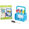 hand2mind Starter Science Lab – Flat Bottom Test Tubes with Lids, Six Tube Rack for Kids Experiments