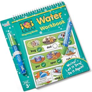 hand2mind Bob Books Rhyming Words Water Workbook, Water Reveal Coloring Book for Toddlers, Mess Free Painting, Learn to Read, Quiet Time Activities for Kids 3-5, Kids Travel Must Haves