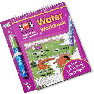 hand2mind Bob Books Water Workbook- Sight Words Kindergarten 2, Water Reveal Coloring Book for Toddlers, Mess Free Painting, Learn to Read, Quiet Time Activities for Kids 3-5, Kids Travel Must Haves(Sight Words 3)