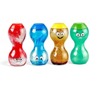 hand2mind Express Your Feelings Sensory Bottles- Primary Emotions, Toddler Sensory Toys, Quiet Fidget Toys, Play Therapy Toys, Calm Down Corner Supplies, Calming Corner, Social Emotional Learning(Calming Toys)