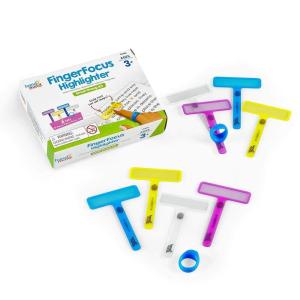 hand2mind FingerFocus Highlighter, Guided Reading Strips, Reading Pointers for Kids, Dyslexia Tools for Kids, ADHD Tools, Special Education School Supplies, Teacher Classroom Must Haves (6 Pack)(6 Pack)