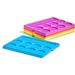 hand2mind Little Minds at Work Sound Segmenting Trays by Tara West, Phonemic Awareness, Science of Reading Manipulatives, Elkonin Boxes, Letter Sounds, Preschool Learning Activities (Set of 6)