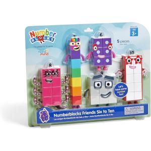 hand2mind Numberblocks Friends Six to Ten Figures – Official Licensed Character Action Figure Set, Numbers and Counting Figurines, Pretend Play Toys, for Kids Ages 3, 4, 5, 6, 7(Six to Ten)