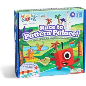 hand2mind Numberblocks Race to Pattern Palace! Board Game, Educational Board Games, Numbers for Toddlers, Math Toys for Kids 3-5, Preschool Learning Activities, Birthday Gifts for Kids