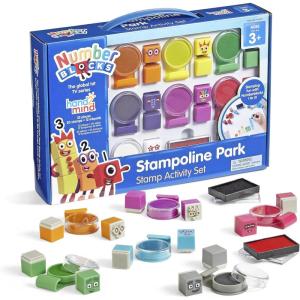 hand2mind Numberblocks Stampoline Park Stamp Activity Set, 20 Stamps, 12 Washable Ink Pads, Number Toys, Kids Arts & Crafts, Preschool Math Toys, Toddler Learning Activities, Birthday Gifts for Kids(Stamp Activity Set)