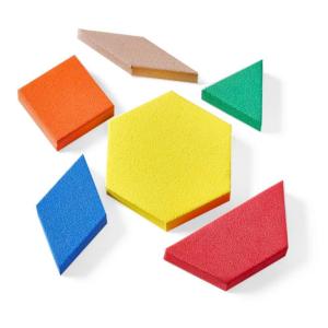 hand2mind Pattern Blocks Pop-Up Learning Activity Center, Create and Play Pattern Blocks, Foam Shapes, 3D Shapes Manipulatives, Geometric Shapes for Kids, Learning Shapes for Kindergarten(Set of 100)