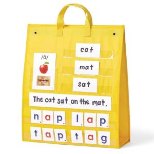 hand2mind Phonics Skill-Building Demonstration Pocket Chart, Hanging Pocket Chart for Classroom, Tabletop Pocket Chart, Phonemic Awareness Activities, Science of Reading Classroom Materials