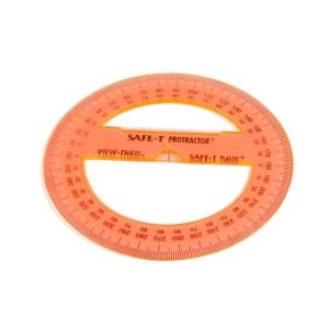 hand2mind Safe-T Protractor for Kids, 180 Protractor, Rainbow Plastic Clear Protractor, Kids Safe, Protractor for Geometry, Protractor Math, Protractor Set, Math Classroom Supplies (24 Pack)(360 Degree (24 Pack))
