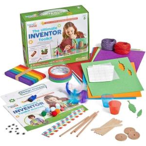 hand2mind Ultimate Inventor Toolkit, for Ages 8 and Up, 10 Building Challenges and 250 Kids Building Materials, Building Toys, Kids Model Kits, Craft Kits, Science Kits for Kids, STEM Kits