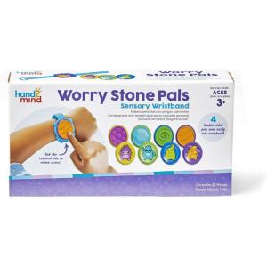hand2mind Worry Stone Pals, Worry Stones for Anxiety, Fidget Bracelet for Kids, Kids Anxiety Relief, Toddler Sensory Toys, Calming Toys, Calm Down Corner Supplies, Social Emotional Learning Activities