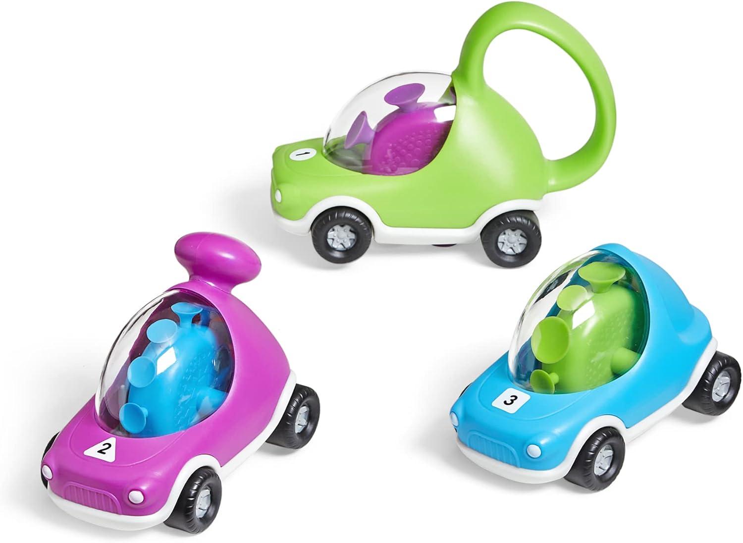 imageHand2Mind Popping Fidget Cars Suction Cup Toys for Fine Motor Skills Toddler ampamp Preschool Sensory Play Anxiety Relief Set of 3