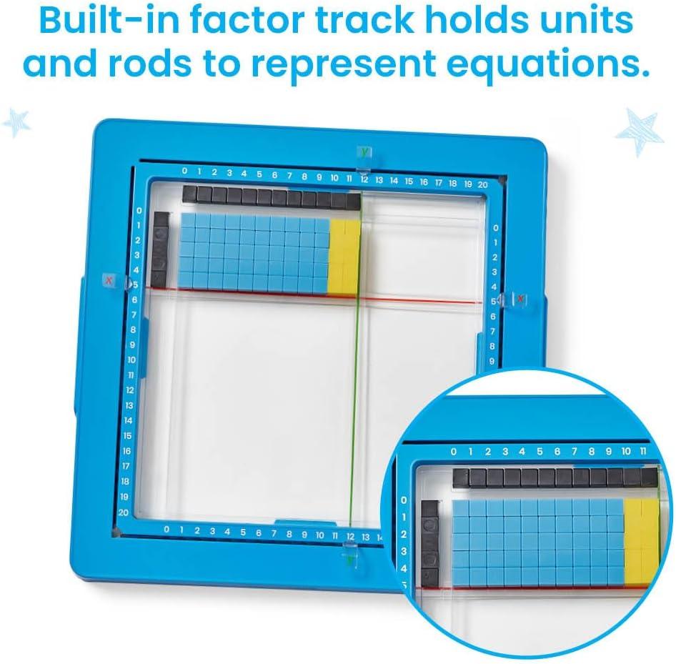 imagehand2mind Area Model Tray with Base Ten Blocks Multiplication Manipulatives Base 10 Math Manipulatives 3rd Grade Counting Cubes Teacher Supplies for Classroom Elementary Math Classroom Must Haves