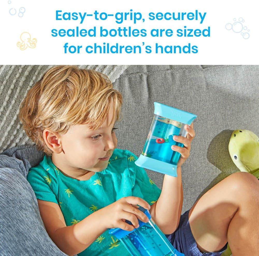 imagehand2mind Exploring Ocean Forces Sensory Bottles Quiet Fidget Toys for Kids 35 Toddler Learning Toys Calming Corner Classroom Calm Down Corner Supplies Preschool Science Center Materials