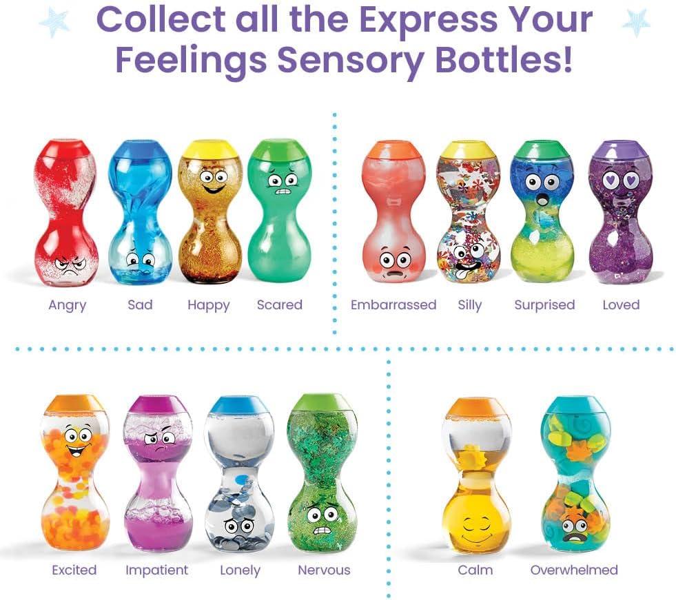 imagehand2mind Express Your Feelings Sensory Bottles Secondary Emotions 2 Toddler Sensory Toys Quiet Fidget Toys Play Therapy Toys Calm Down Corner Supplies Calming Corner Social Emotional Learning