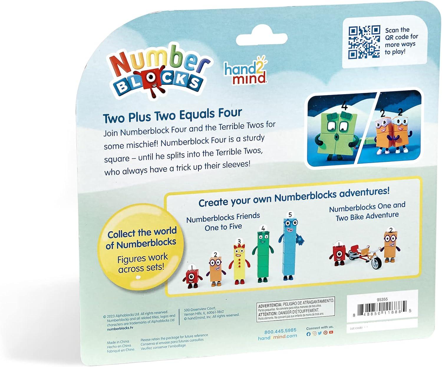 imagehand2mind Numberblocks Four and The Terrible Twos Toy Figures Collectibles Small Cartoon Figurines for Kids Mini Action Figures Character Play Figure Playsets Imaginative ToysToy Figures Collectibles