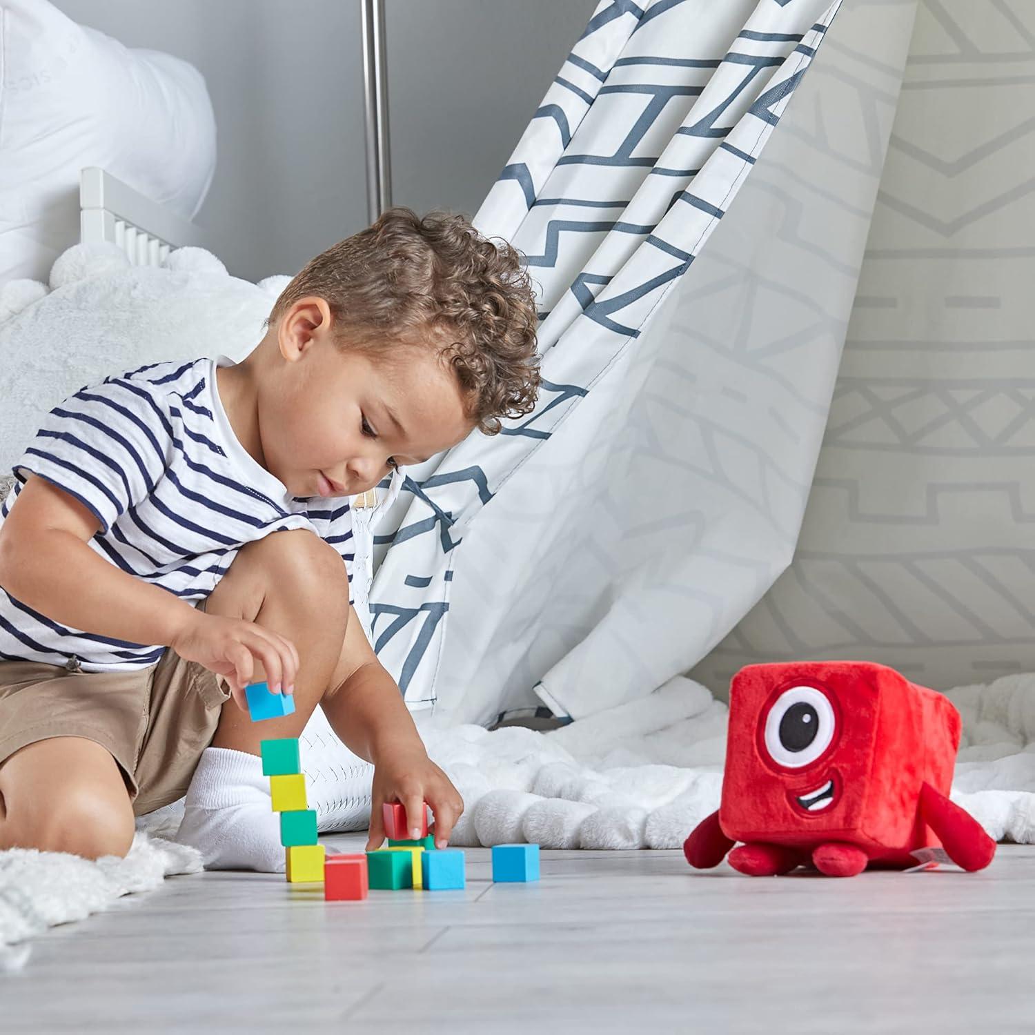imagehand2mind Numberblocks One Plush Plush Figure Toys Numbers for Toddlers Preschool Math Learning Toy Stuffed Animal Small Plushies Soft Blocks Counting Cubes Stuffies for Kids Birthday Gifts