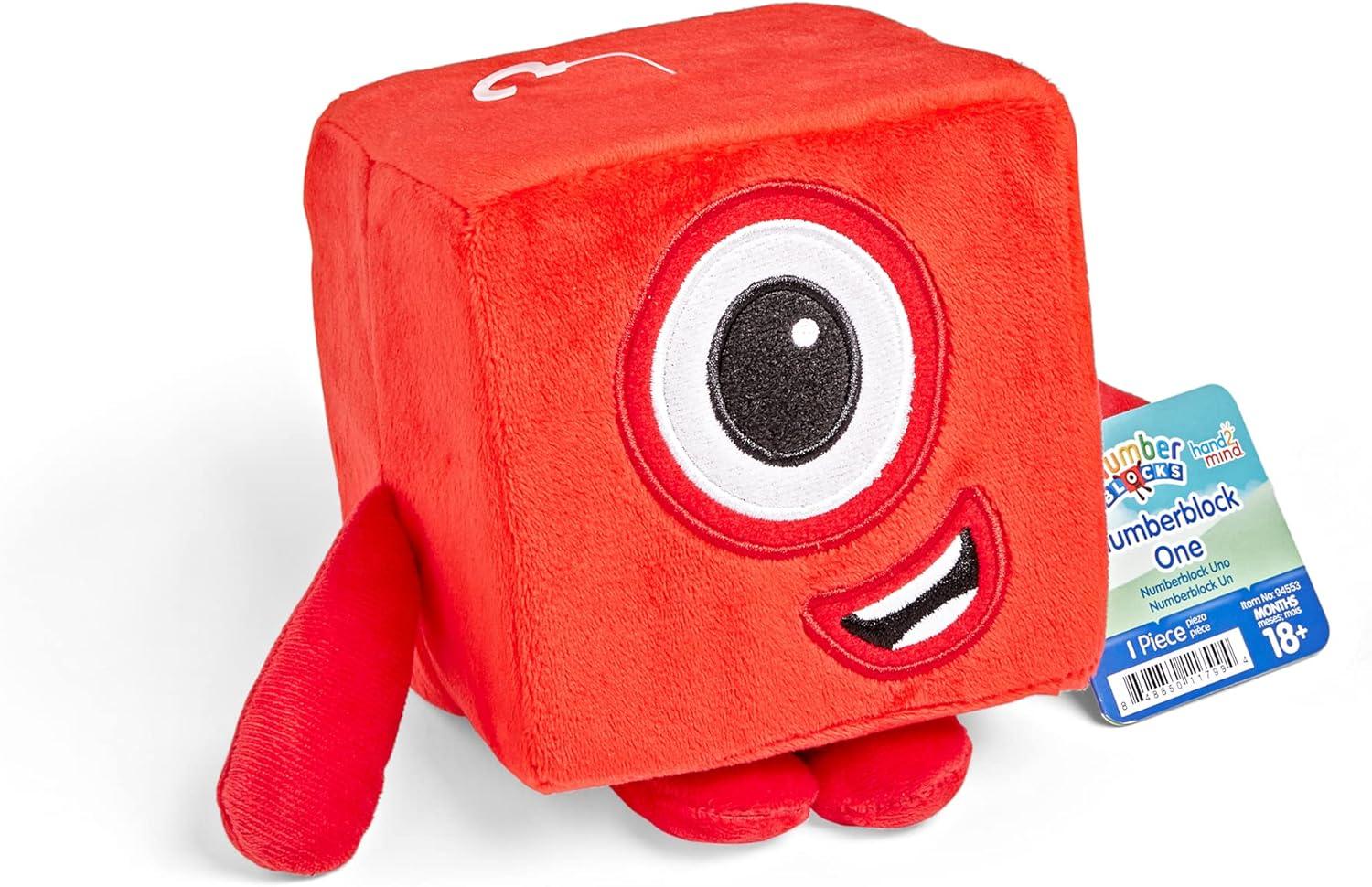 imagehand2mind Numberblocks One Plush Plush Figure Toys Numbers for Toddlers Preschool Math Learning Toy Stuffed Animal Small Plushies Soft Blocks Counting Cubes Stuffies for Kids Birthday Gifts