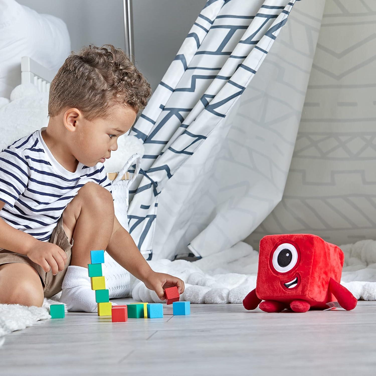 imagehand2mind Numberblocks One Plush Plush Figure Toys Numbers for Toddlers Preschool Math Learning Toy Stuffed Animal Small Plushies Soft Blocks Counting Cubes Stuffies for Kids Birthday Gifts
