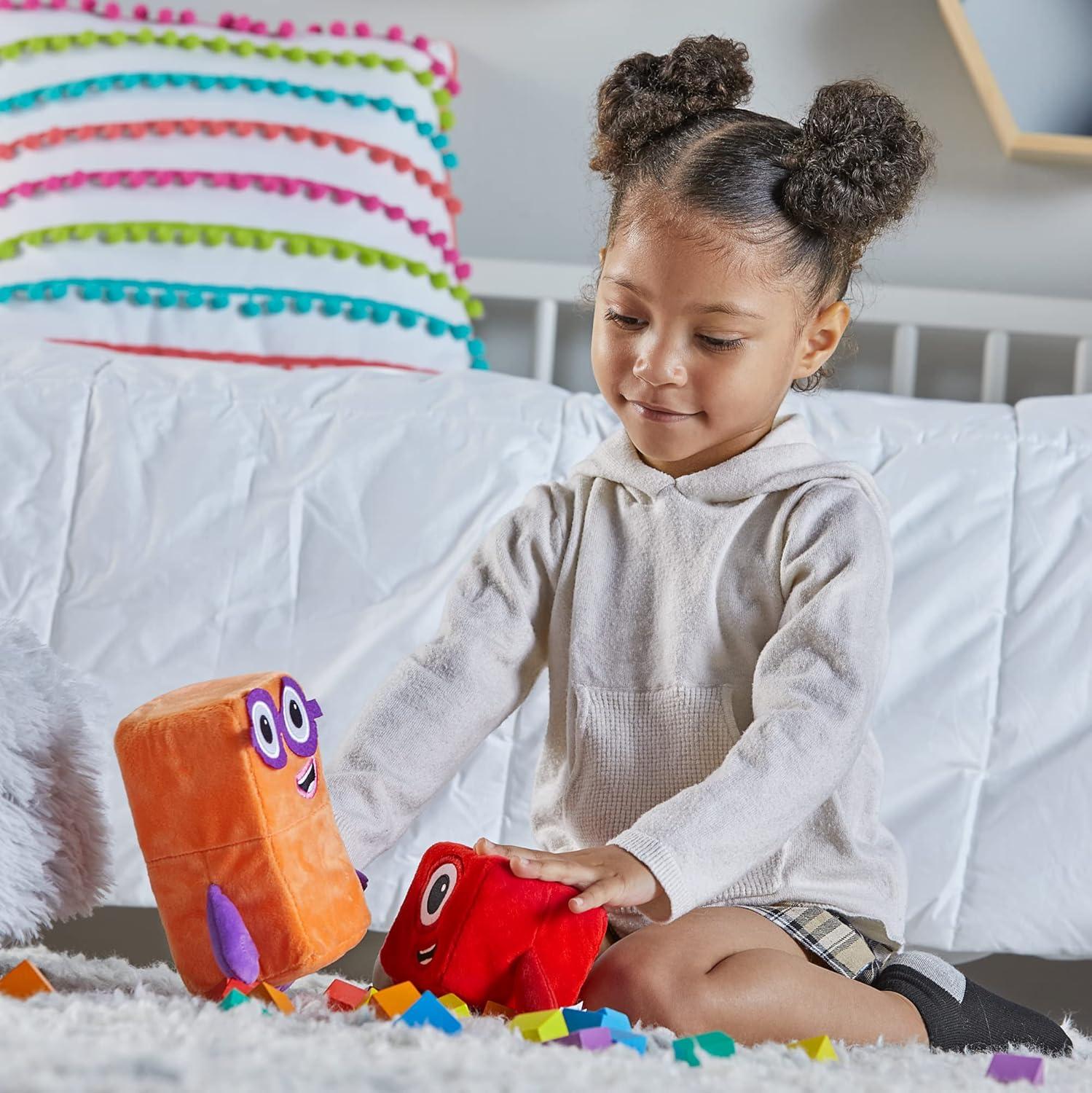 imagehand2mind Numberblocks One ampamp Two Playful Pals Plush Figure Toys Numbers for Toddlers Preschool Math Learning Toys Stuffed Animal Plushies Counting Blocks Soft Stuffies Kids Birthday GiftsToys