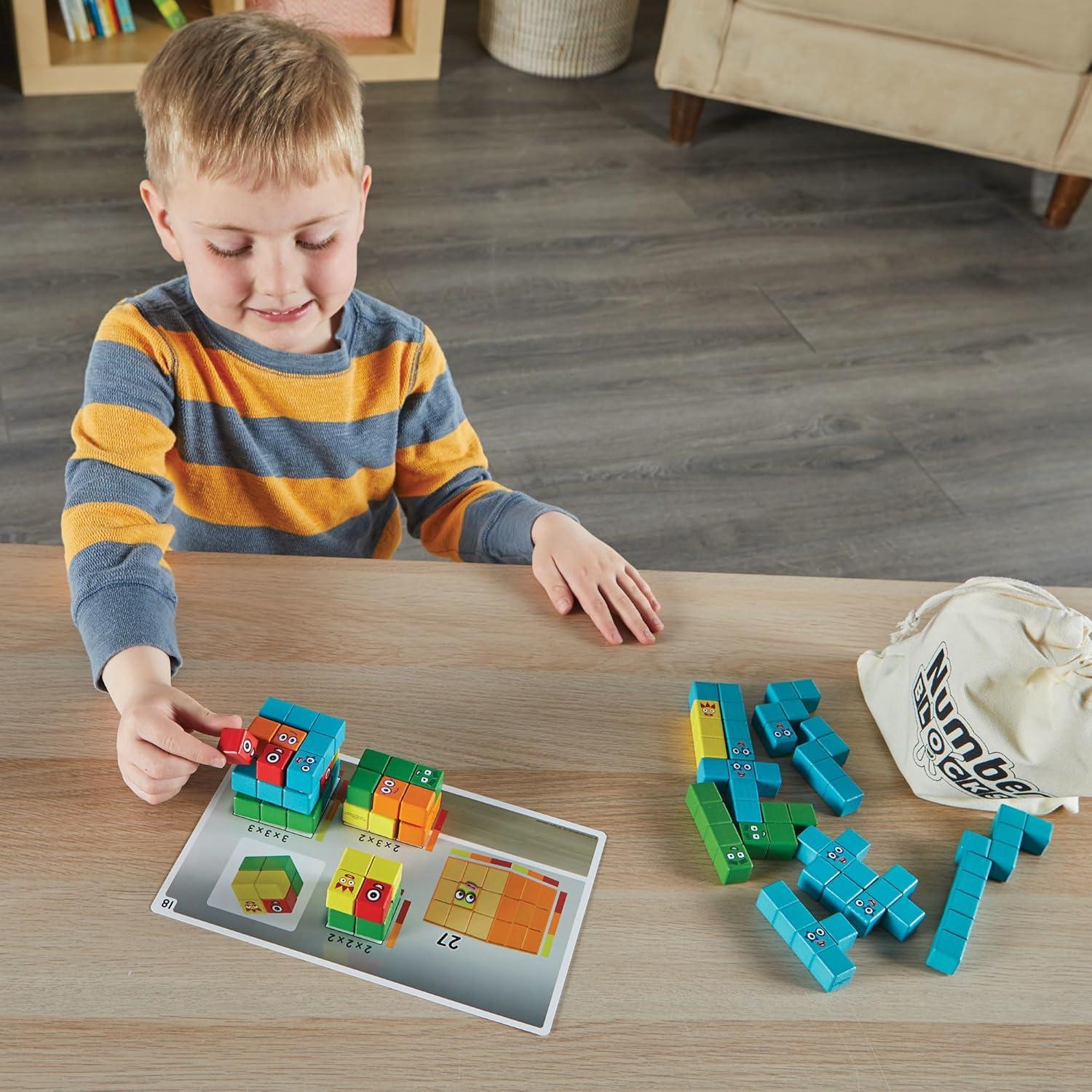 imagehand2mind Numberblocks Wooden Building Blocks Activity Set Wood Stacking Toy Counting Blocks Numbers for Toddlers Math Games Logic Puzzles Preschool Learning Activities Kids Birthday Gift