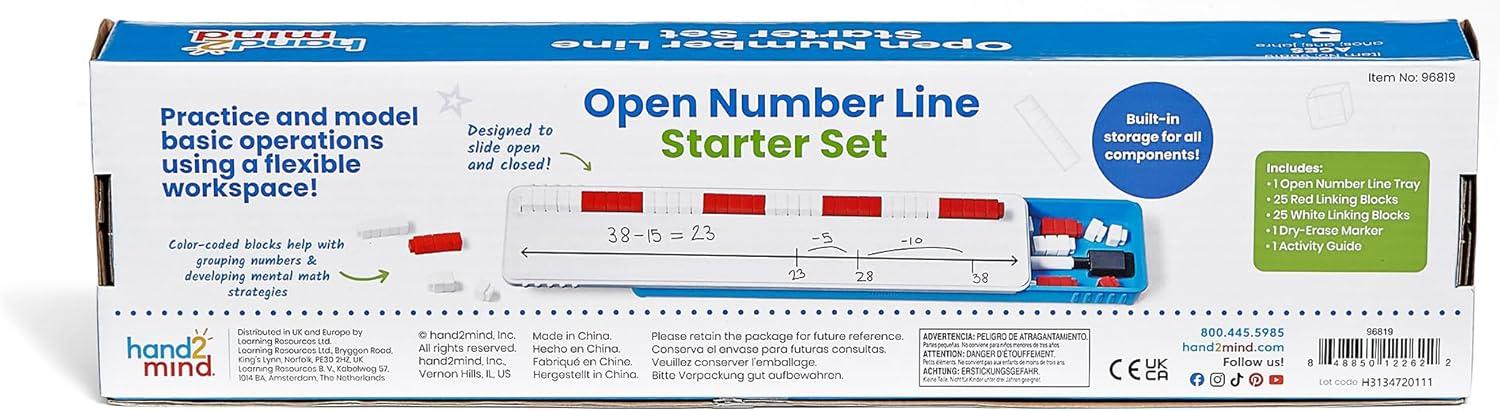 imagehand2mind Open Number Line Starter Set White Board Dry Erase Number Lines for Students Teaching Addition and Subtraction Educational Math Manipulatives Classroom Supplies for Teachers Elementary