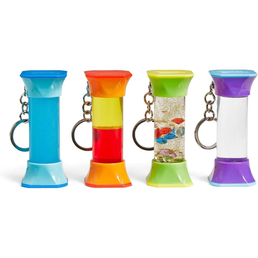 imagehand2mind Soothing Swirlers Sensory Tubes Mini Fidget Keychains Anxiety Relief Items Calming Toys for Kids Calm Down Corner Supplies Quiet Fidgets for Classroom Toddler Car Toys for Travel
