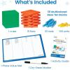 hand2mind Multicolored Base Ten Blocks Activity Set, Place Value Manipulatives, Base 10 Blocks for Math, Counting Cubes, Math Manipulatives 1st Grade, Small Group Classroom Must Haves (133 Pieces)