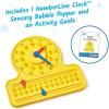 hand2mind NumberLine Clock Sensory Bubble Popper, Push Pop Fidget Toys, Learn to Tell Time, Telling Time Teaching Clock for Kids, Fidgets for Classroom, Math Toys, Kindergarten Learning Activities