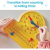 hand2mind NumberLine Clock Sensory Bubble Popper, Push Pop Fidget Toys, Learn to Tell Time, Telling Time Teaching Clock for Kids, Fidgets for Classroom, Math Toys, Kindergarten Learning Activities