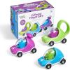 Hand2Mind Popping Fidget Cars – Suction Cup Toys for Fine Motor Skills, Toddler & Preschool Sensory Play, Anxiety Relief (Set of 3)
