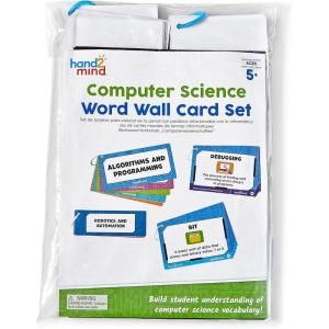 hand2mind Computer Science Word Wall Card Set, Computer Programming for Kids, Coding and Robotics, STEM Activities for Classroom, Technology for Kids, Elementary Science Bulletin Board Decor