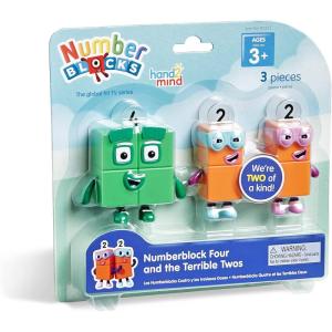 hand2mind Numberblocks Four and The Terrible Twos, Toy Figures Collectibles, Small Cartoon Figurines for Kids, Mini Action Figures, Character Play Figure Playsets, Imaginative Toys(Toy Figures Collectibles)