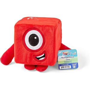 hand2mind Numberblocks One Plush, Plush Figure Toys, Numbers for Toddlers, Preschool Math Learning Toy, Stuffed Animal, Small Plushies, Soft Blocks, Counting Cubes, Stuffies for Kids, Birthday Gifts