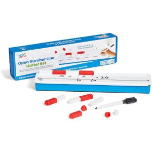 hand2mind Open Number Line Starter Set, White Board Dry Erase Number Lines for Students, Teaching Addition and Subtraction, Educational Math Manipulatives, Classroom Supplies for Teachers Elementary