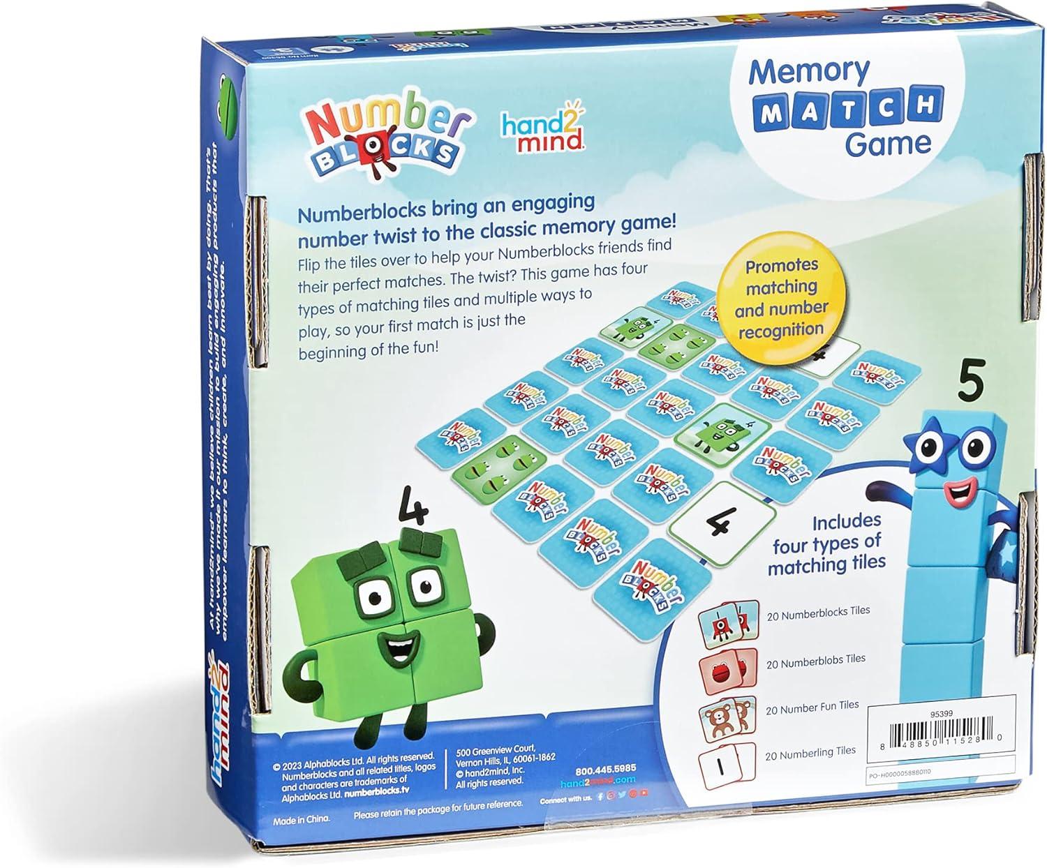 image:imagehand2mind Numberblocks Memory Match Game Matching Card Game Numbers for Toddlers Kindergarten Math Toys Counting Toys Preschool Learning Activities Kids Birthday Gift Easter Basket Stuffers
