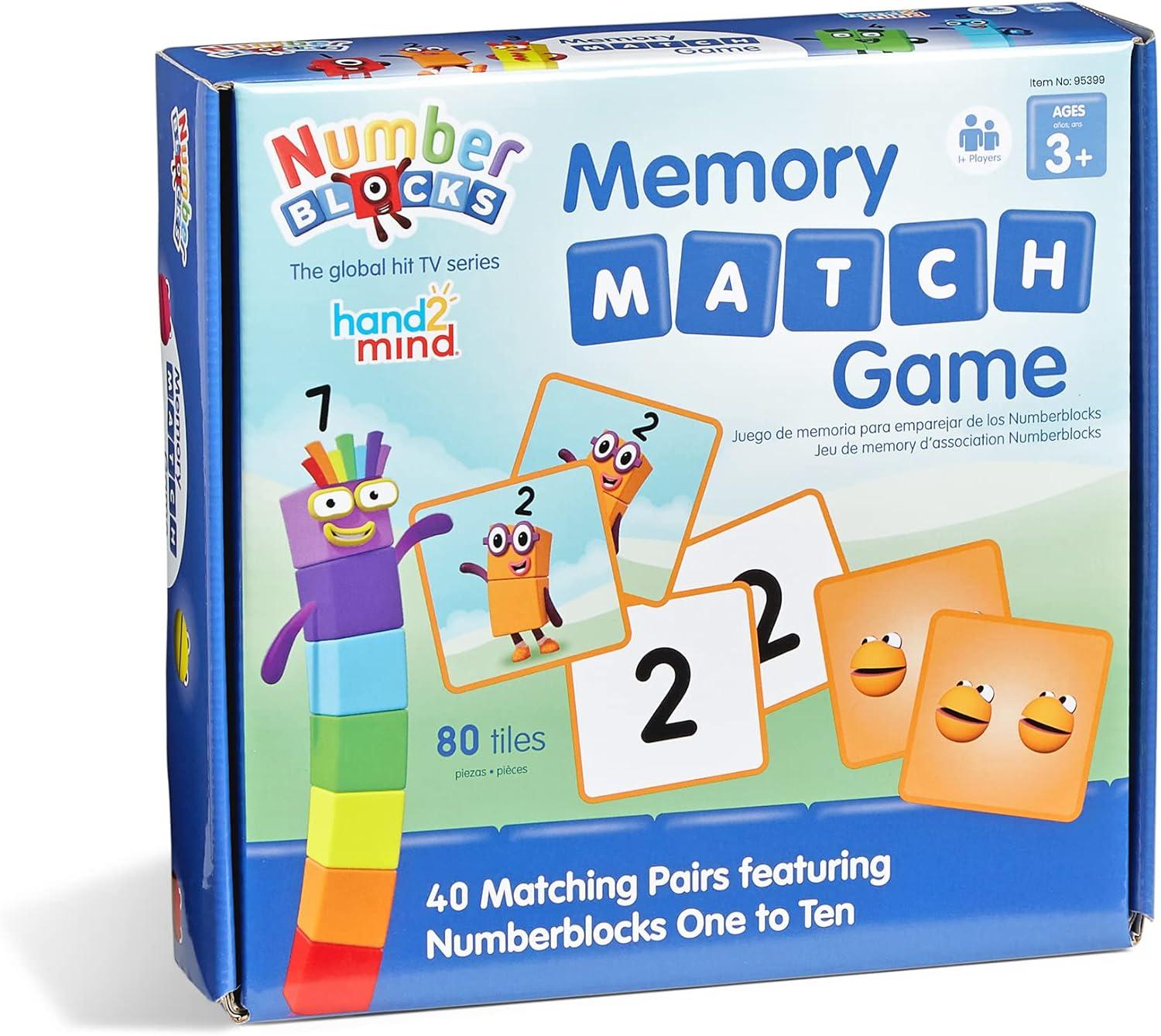 image:imagehand2mind Numberblocks Memory Match Game Matching Card Game Numbers for Toddlers Kindergarten Math Toys Counting Toys Preschool Learning Activities Kids Birthday Gift Easter Basket Stuffers