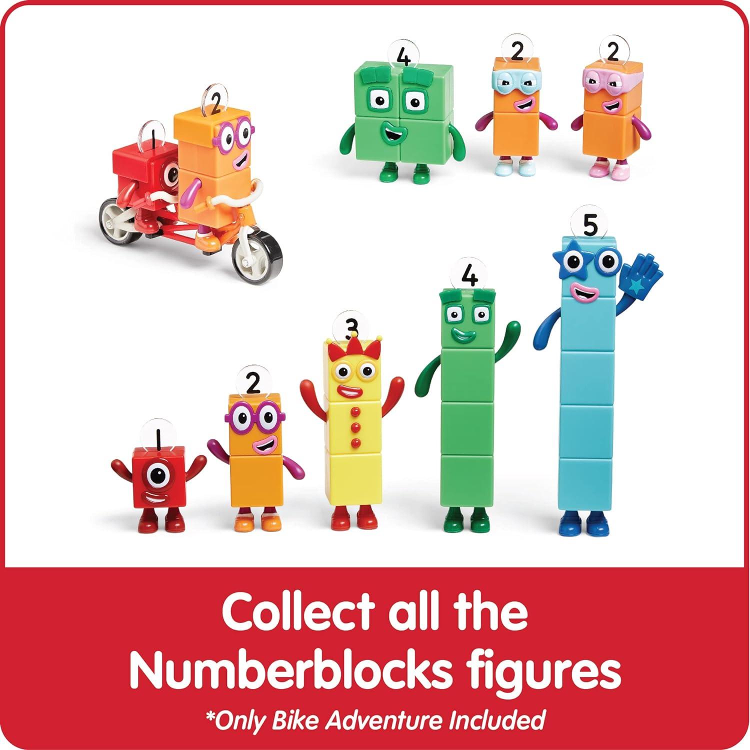 image:imagehand2mind Numberblocks One and Two Bike Adventure Cartoon Action Figure Set Toy Figures Toy Vehicle Playsets Small Figurines for Kids Number Toys Math Toys for Kids 35 Birthday Gifts for KidsBicycle